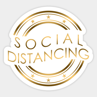 Social Distancing 15 Sticker